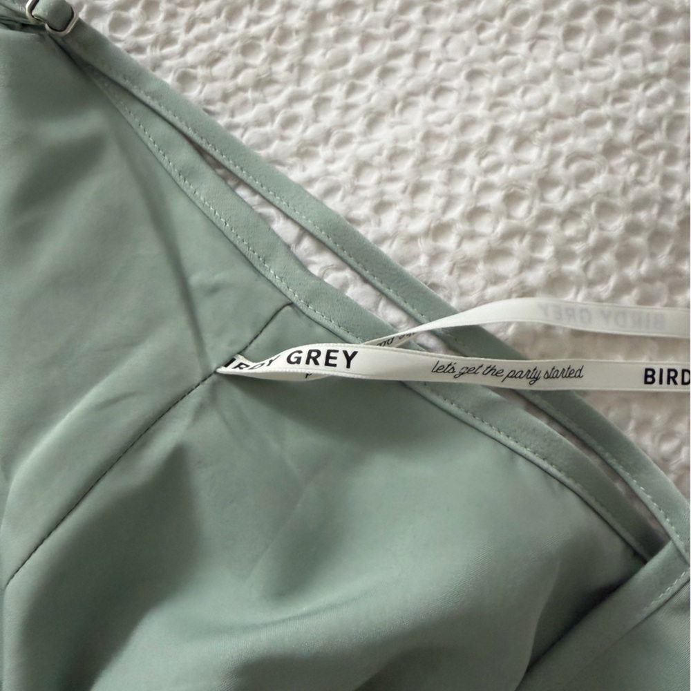 Birdy Grey Women’s Alice Matte Sage Spaghetti Straps Slip Maxi Dress L - Picture 13 of 14
